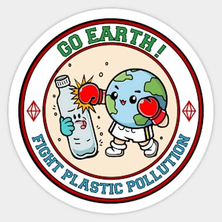 Earth vs Plastic Pollution Sticker